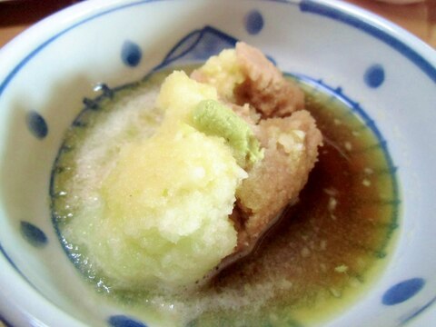 蕎麦掻の大根おろし添え